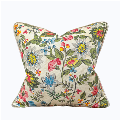 LMA Pillow #5 Folk Flower 22" x 22" 