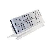 Domino Set with Racks, Solid Black
