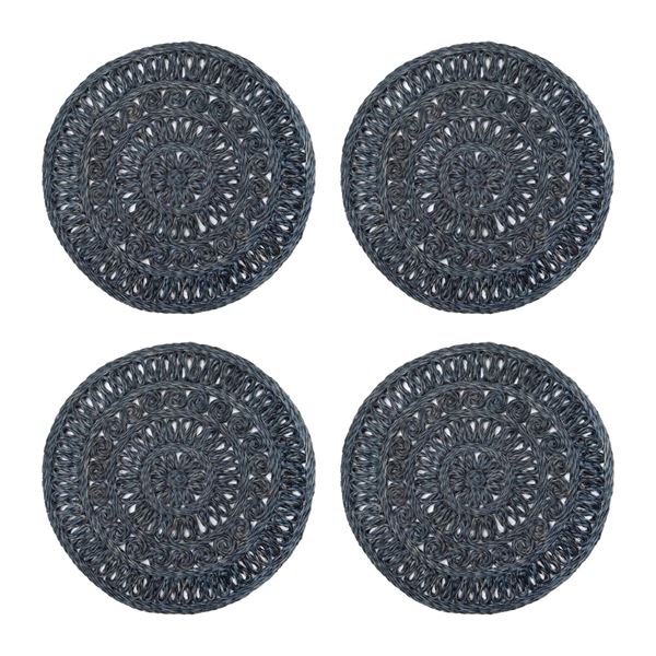 Navy 15" Round Placemats - Set of 4 