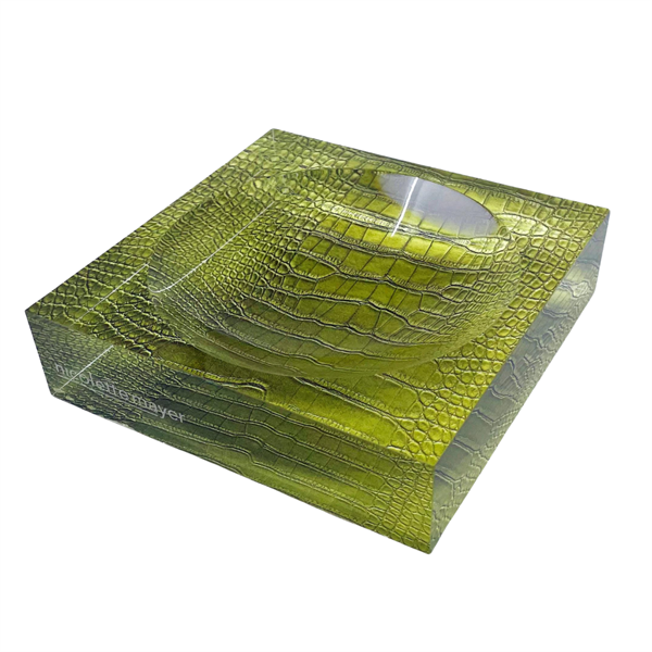 Acrylic Candy Bowl- Lime Crocodile