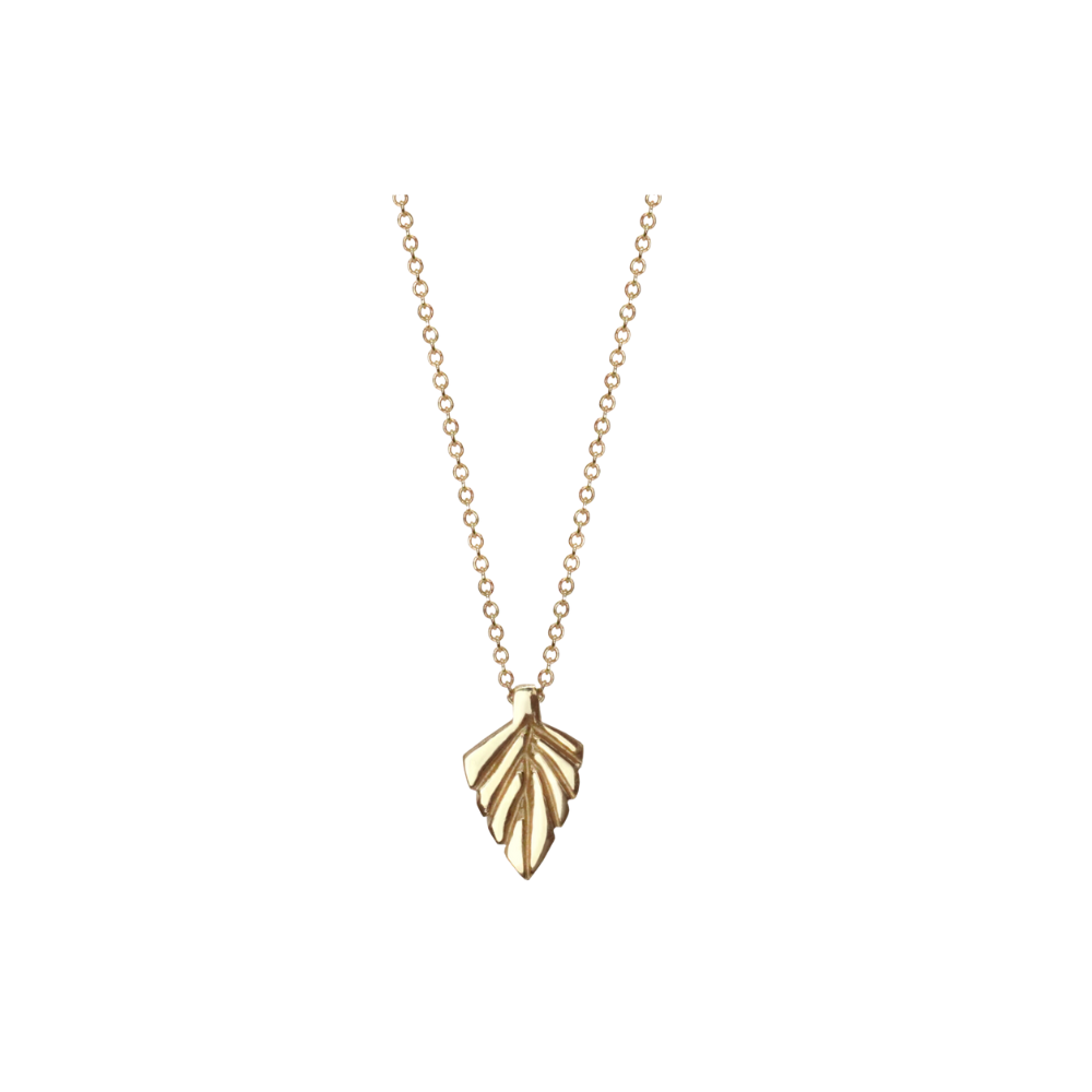 Gold Palm Leaf Necklace