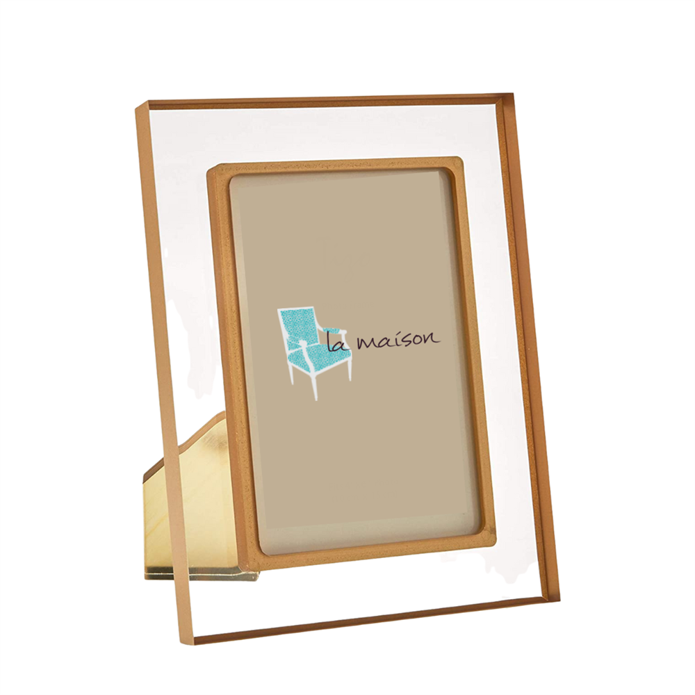 La Maison Store Gold and Lucite Photo Frame- 5x7