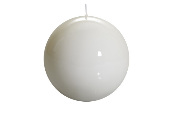 Large Lacquer Ball Candle- White