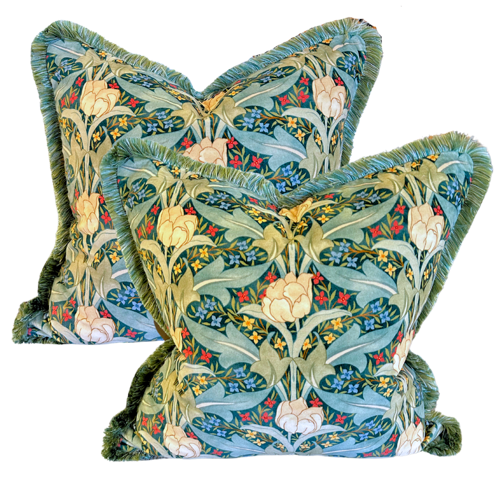 LMA Pillow #6 Floral Velvet 22" x 22"