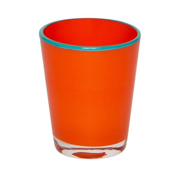 Summer Glass Orange & Turquoise 9oz