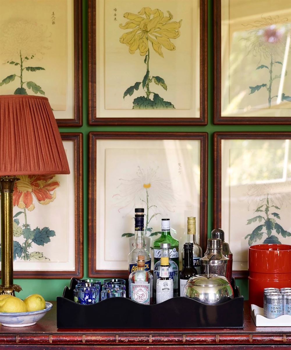 Lacquer Scallop Tray- Large Marine