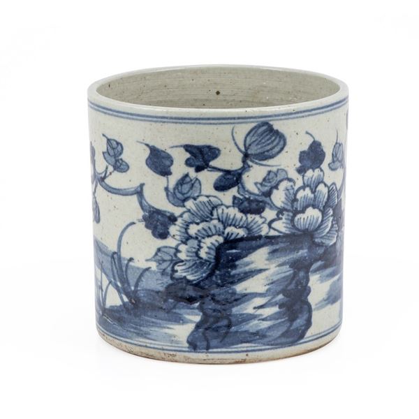 Blue & White Orchid Pot