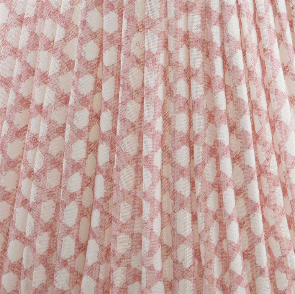 Fermoie Pink Wicker Lampshade, 14" Round