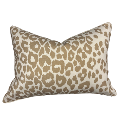 LMA Pillow Tan Leopard 14" x 22"