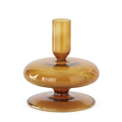 Amber Taper Candleholder