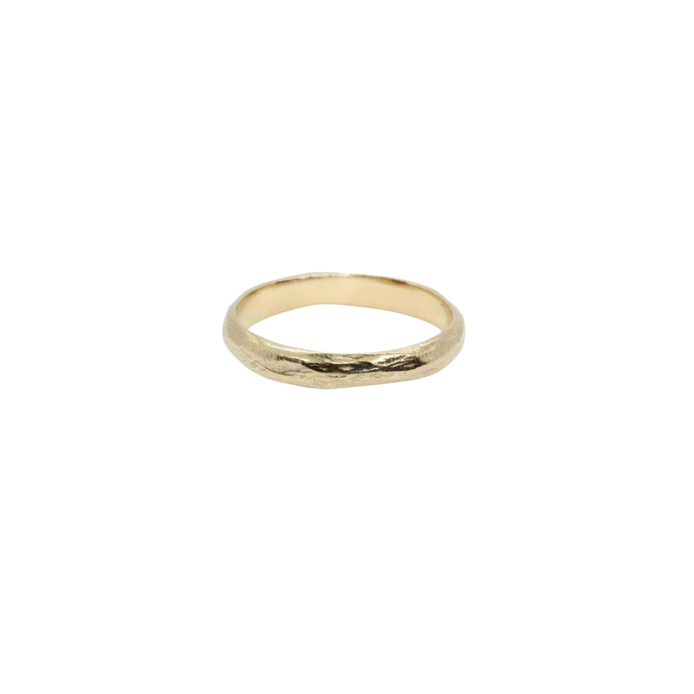 Gold Carved Stack Ring