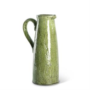 Glazed Terracotta Pitcher, 14"