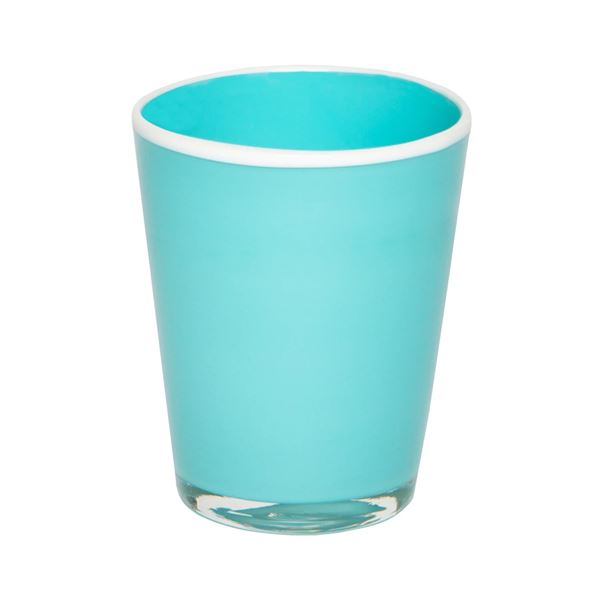 Summer Glass Turquoise & White 9oz 