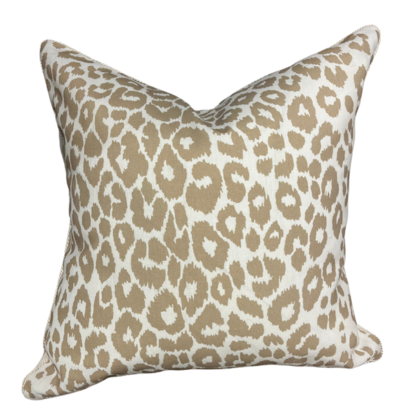 LMA Pillow Tan Leopard 22" x 22"