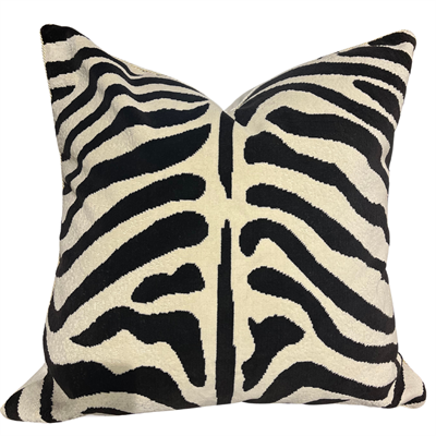 LMA Pillow Dark Brown Zebra 22" x 22"