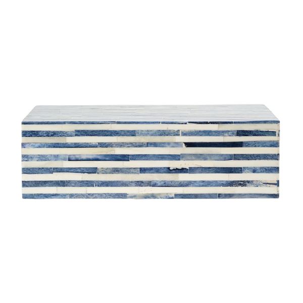 Blue and White Bone Box, Large