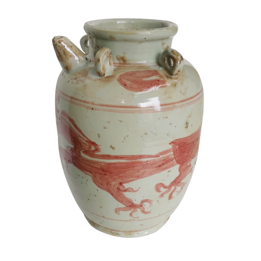 La Maison Store > Coral Ginger Jar with Spout