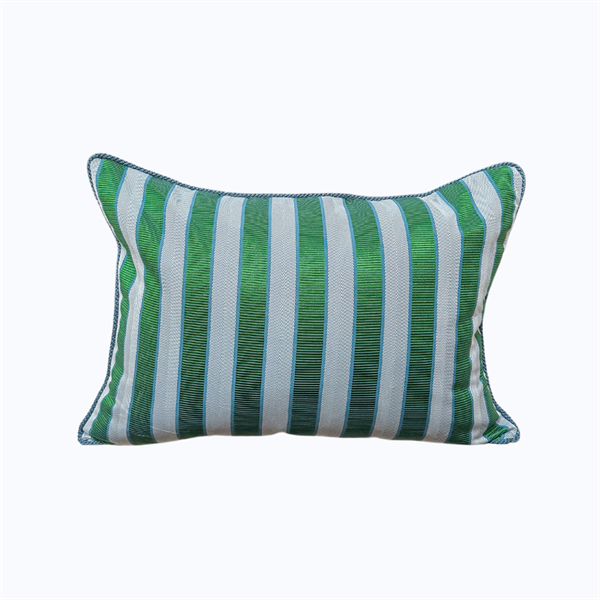 LMA Pillow #20 Emerald Ribbon Stripe 14" x 20" 