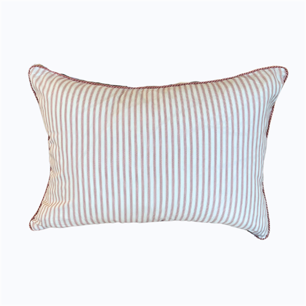 LMA Pillow #6 Pink Ticking Stripe 14" x 20" 