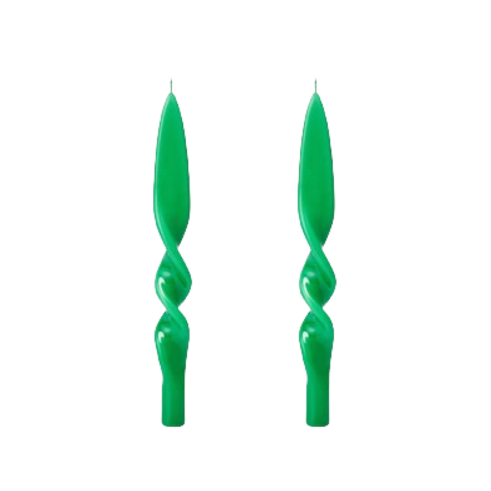 Lacquer Twist Candle- Green