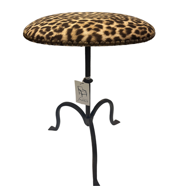 Vintage Leopard Purse Stool