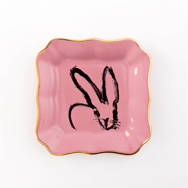 Hunt Slonem Portrait Plate- Pink