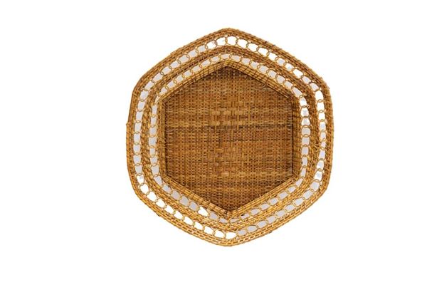 Hexagon Woven Basket, 18"