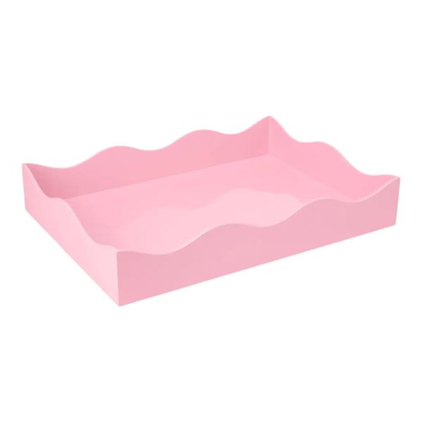 Lacquer Scallop Tray- Medium Pink