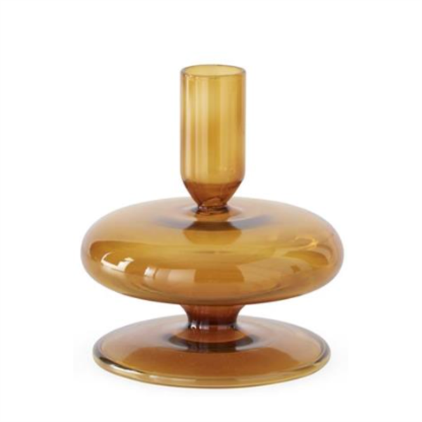 Amber Taper Candleholder