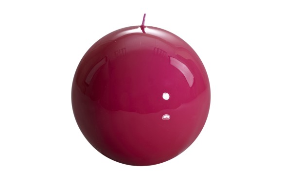 Large Lacquer Ball Candle- Fuchsia