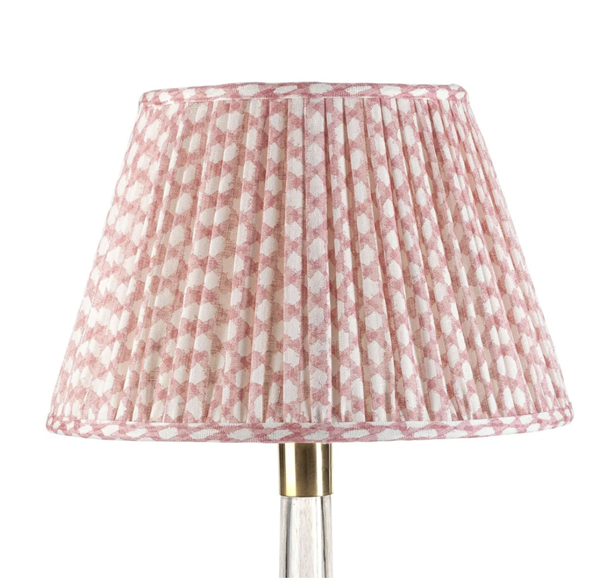 Fermoie Pink Wicker Lampshade, 14" Round