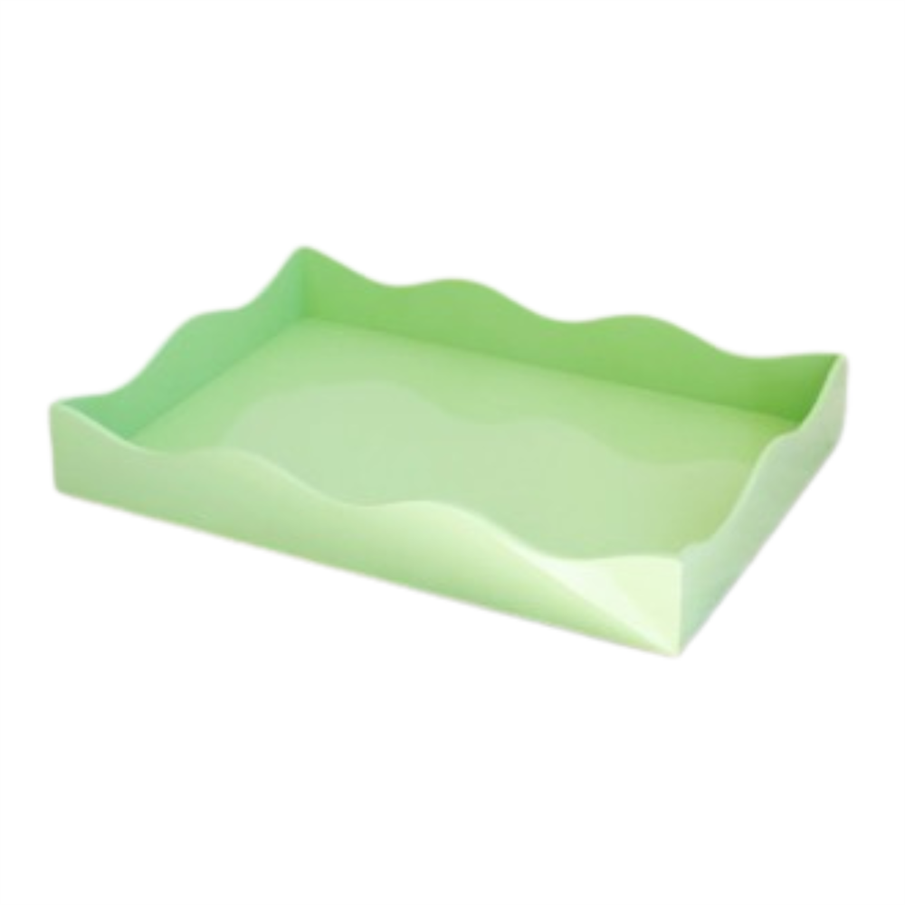 La Maison Store Lacquer Scallop Tray- Medium Mint