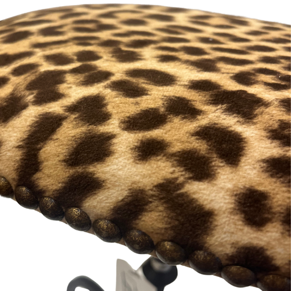 Vintage Leopard Purse Stool