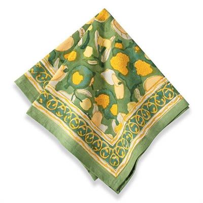 French Tablecloth Fruit Yellow & Green *11350