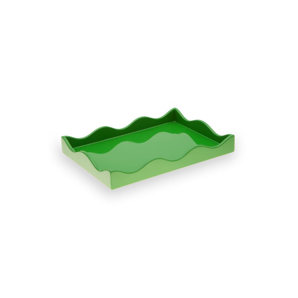 La Maison Store Lacquer Scallop Tray- Small Green