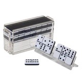 Domino Set with Racks, Solid Black