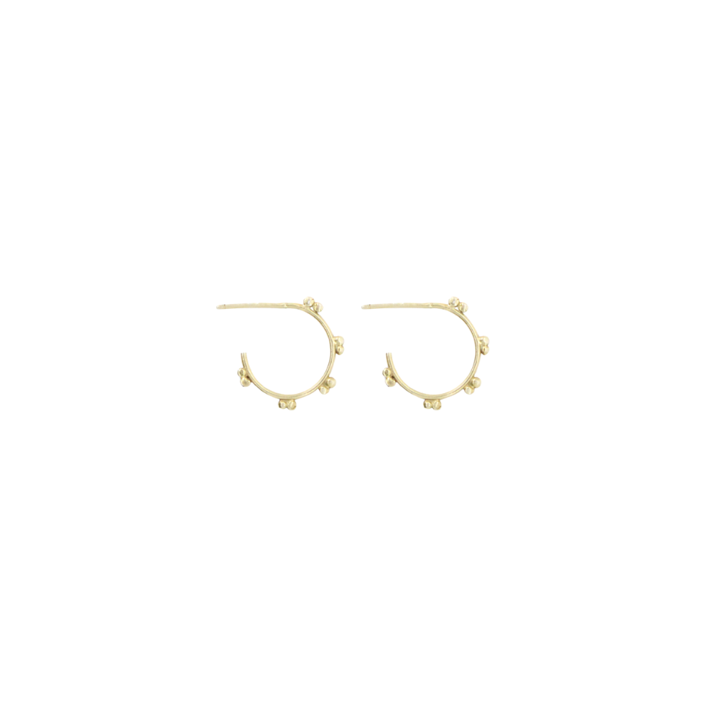 Gold Dot Hoop, Small