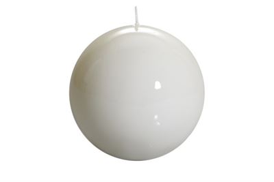 Large Lacquer Ball Candle- White